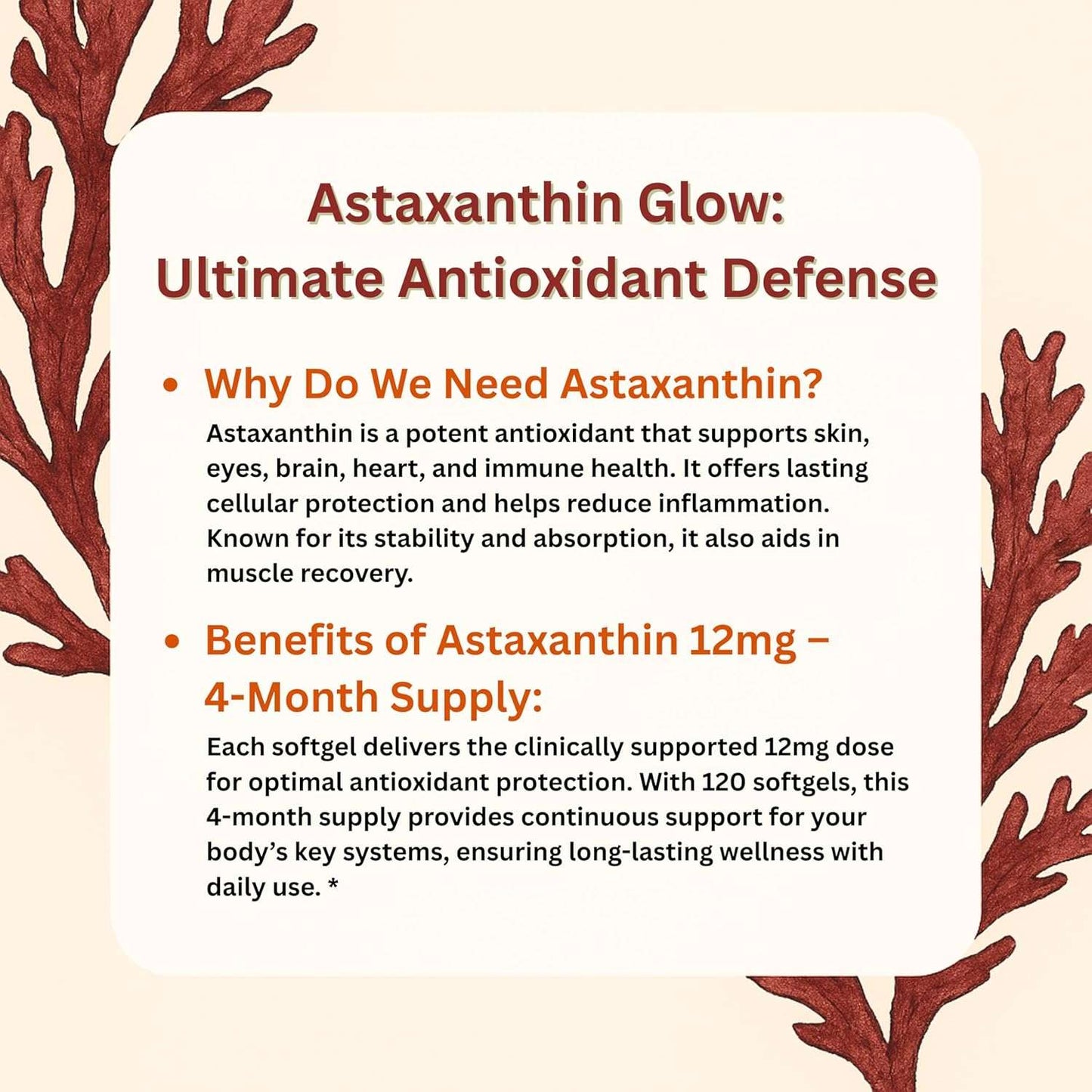 12mg Pure Astaxanthin